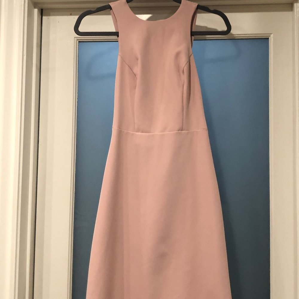 SHORT BLUSH SLEEVELESS SHIFT DRESS